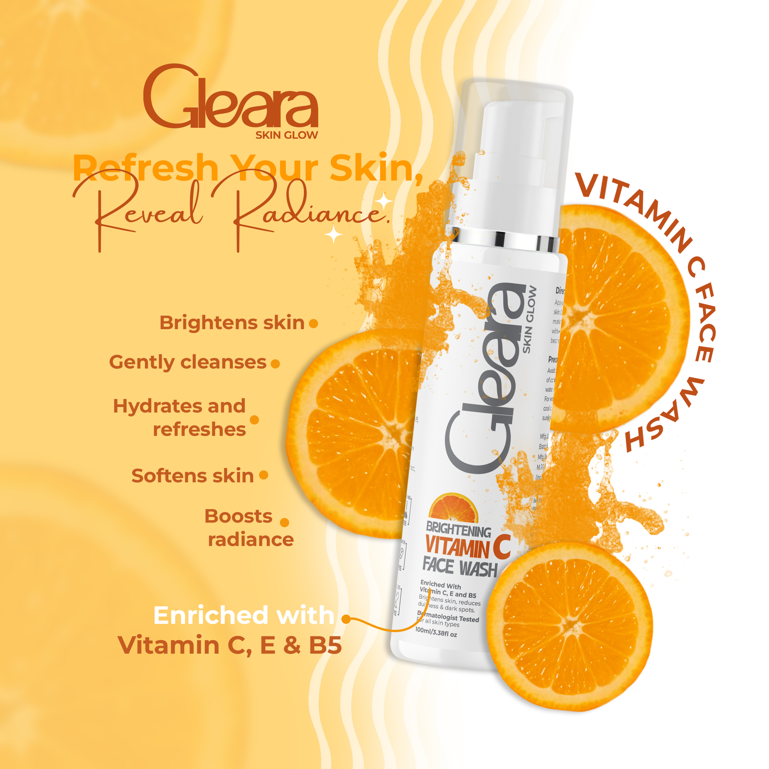 Gleara Vitamin - C Face Wash - Limited Edition