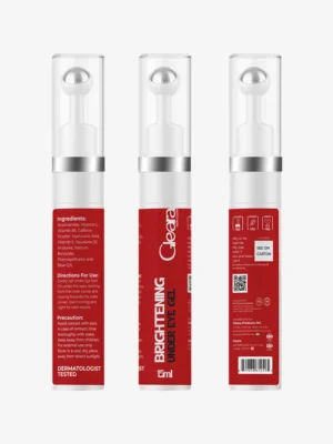 gleara under eye gel white bg bottle three
