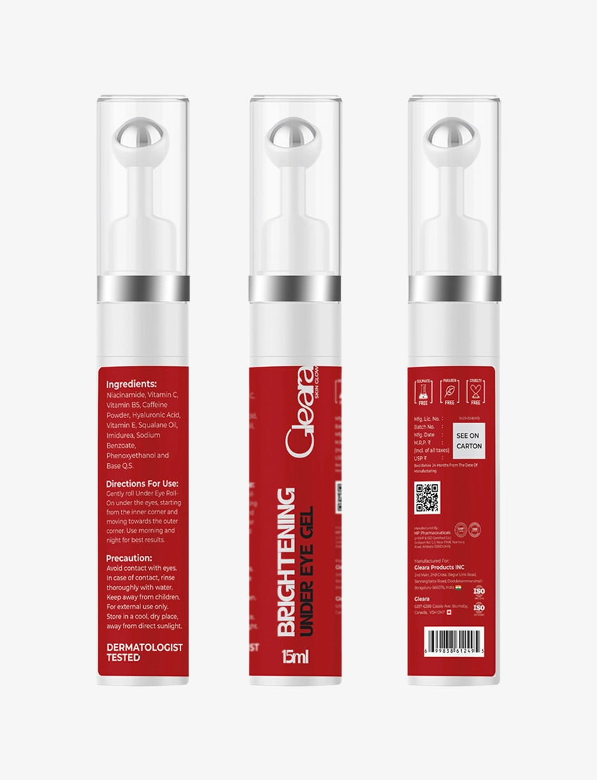gleara under eye gel white bg bottle three